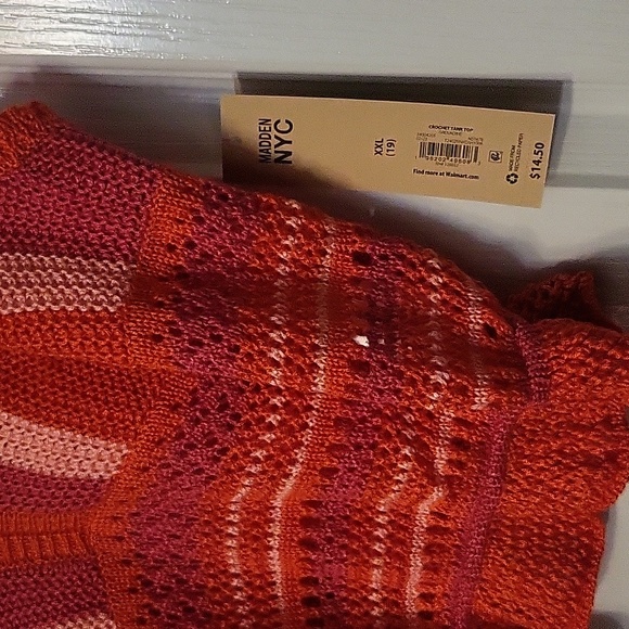 Madden NYC Summer Knit top & short set - pink & orange color - NWTs - size XXL - Picture 2 of 13